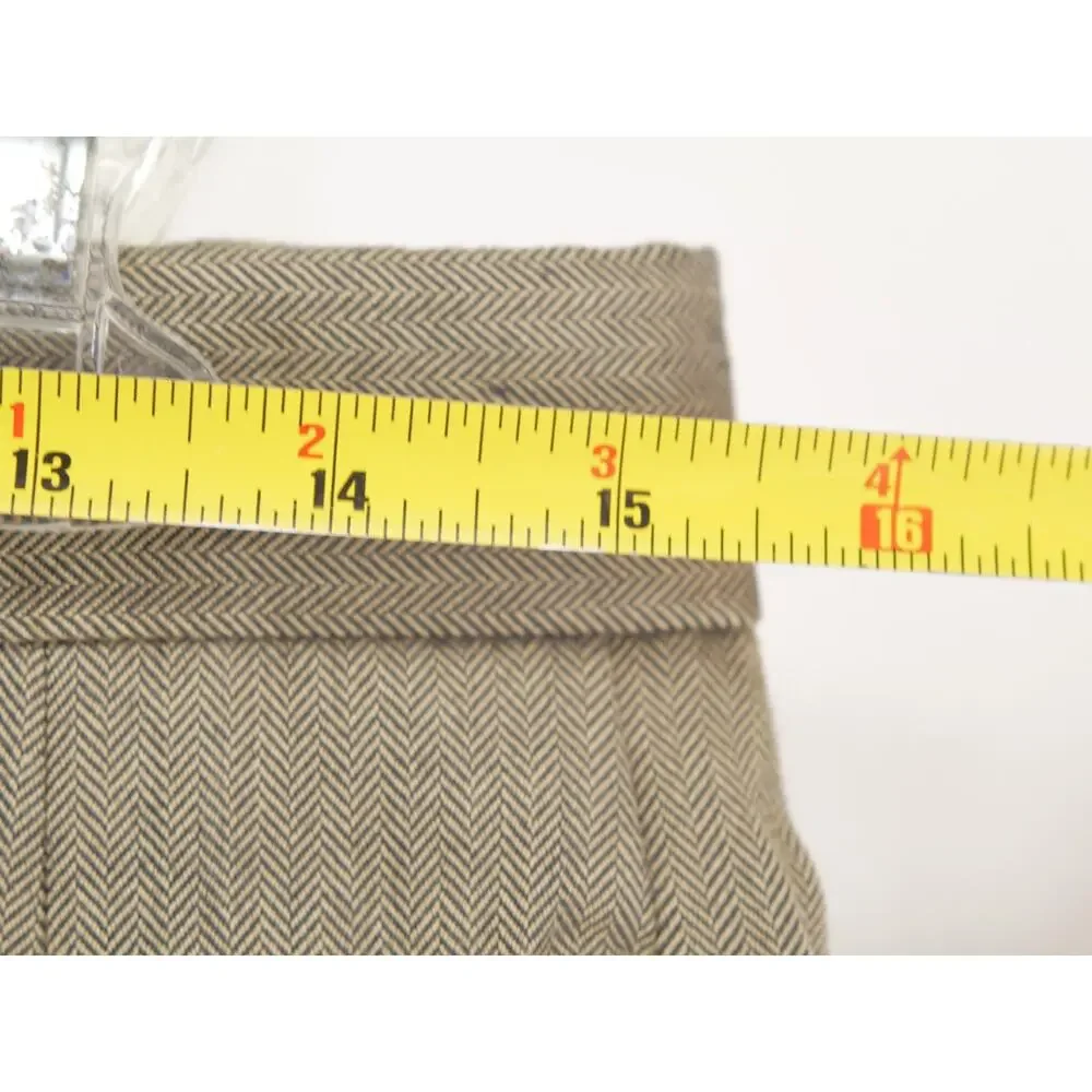 Vintage NWT Polo Ralph Lauren Herringbone Pant 32x30 Pleated Cuffed Cotton Brown